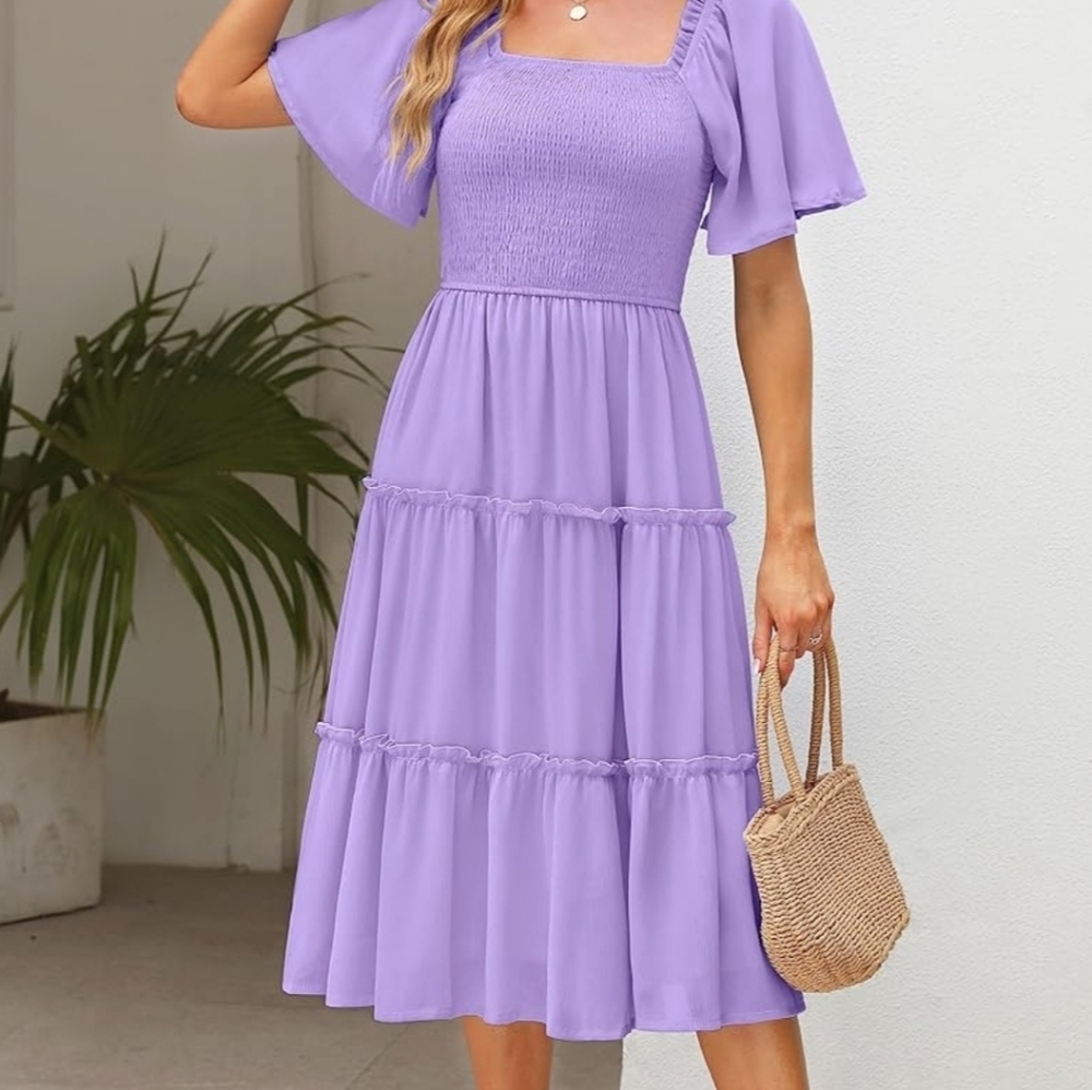 Lavender Midi Dress